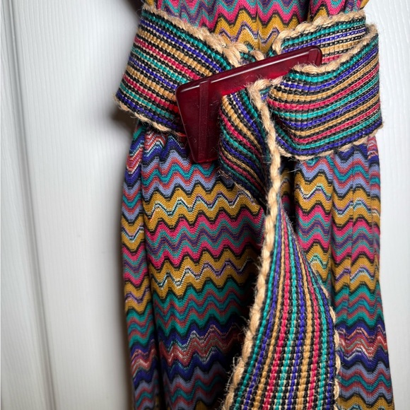 Vintage Missoni Colorful Zigzag Knit midi dress - Picture 5 of 10